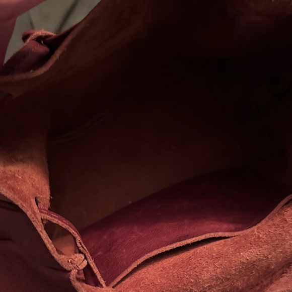 Portland Leather Brown Bucket Backpack - Picture 7 of 10